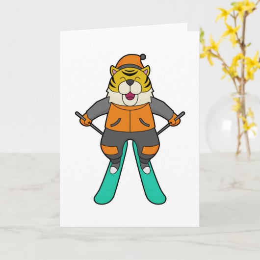 Tiger Skier Ski Karte (Gelbe Blume)