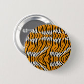 Tiger Skin Animal Print Design Button (Vorne & Hinten)