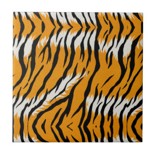Tiger Skin Animal Print Design Fliese