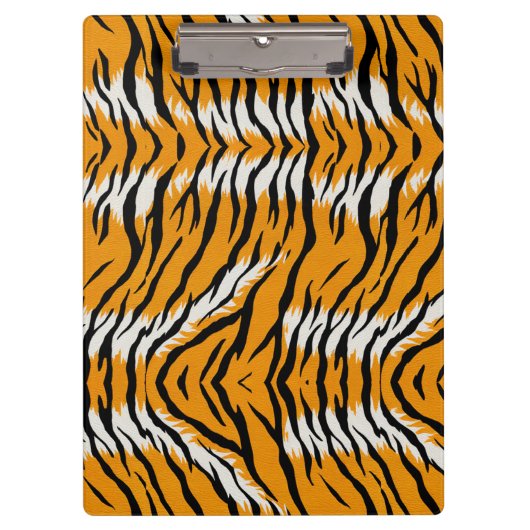 Tiger Skin Animal Print Design Klemmbrett (Vorderseite)