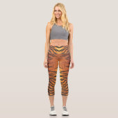 Tiger Skin Print Capri Leggings (Vorderseite)