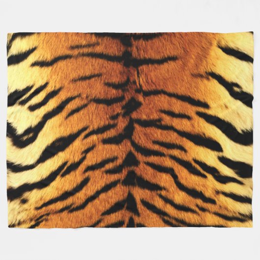 Tiger Skin Print Fleecedecke (Vorderseite (Horizontal))