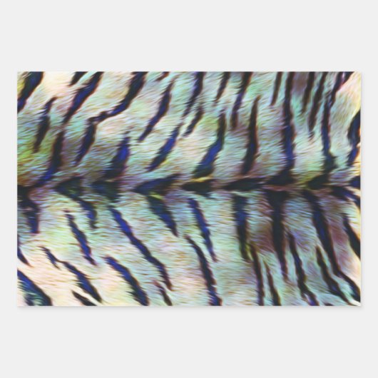 Tiger Skin Print in drei Farben Geschenkpapier Set (Vorderseite 3)