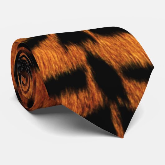 Tiger Skin Print Krawatte (Gerollt)