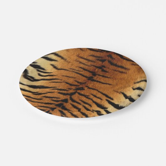 Tiger Skin Print Pappteller (Schrägansicht)