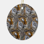 Tiger Skin Print, Safari Animal Gift Muster Keramik Ornament (Links)