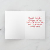 Tiger Snow Fall Holiday Card Feiertagskarte (Innenseite)