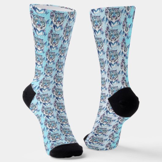 Tiger Socken (Gewinkelt)