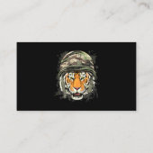 Tiger Soldier Veteran Army Tiger Safari Animal Lov Visitenkarte (Rückseite)