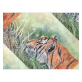 Tiger Spaziergang durch Dschungel Tischdecke (Vorderseite (Horizontal))