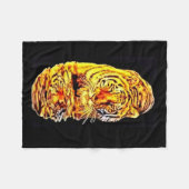 Tiger-Spiegel-Kunst Nouveau Fleece-Decke Fleecedecke (Vorderseite (Horizontal))