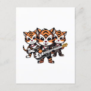 Tiger spielen Band Begleitkarte