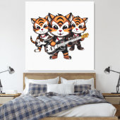 Tiger spielen Band Leinwanddruck (Insitu (Schlafzimmer))