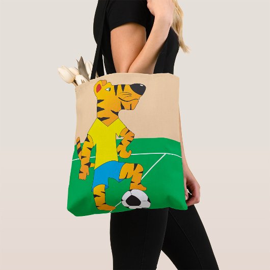 Tiger spielt Fußball Tasche