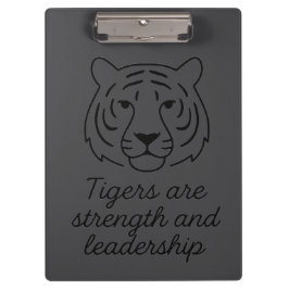 Tiger Spirit: Stärke und Führung Klemmbrett