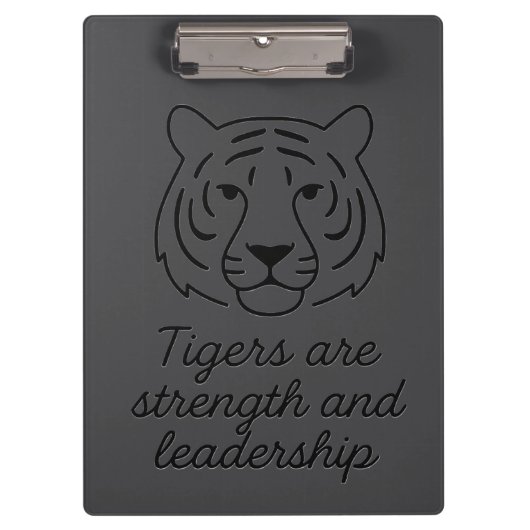 Tiger Spirit: Stärke und Führung Klemmbrett (Vorderseite)