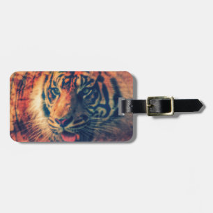 Tiger Spring Imitate Wood Grunge Gepäckanhänger