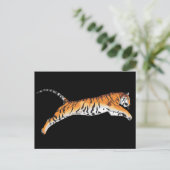 Tiger springen postkarte (Stehend Vorderseite)