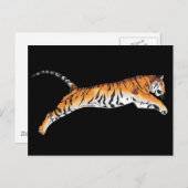 Tiger springen postkarte (Vorne/Hinten)