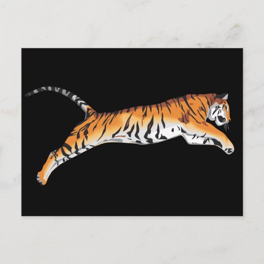 Tiger springen postkarte (Vorderseite)