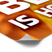 Tiger springt durch Flammen Poster (Ecke)