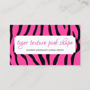 Tiger Sprinkles Textur Rosa Rahmenform Visitenkarte