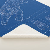 Tiger-Sprung-Blueprint – Technisches Linienkunstpl Sherpadecke (3/4)