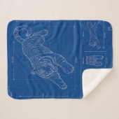 Tiger-Sprung-Blueprint – Technisches Linienkunstpl Sherpadecke (Vorderseite (Horizontal))