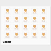 Tiger Square Address Label Quadratischer Aufkleber (Blatt)
