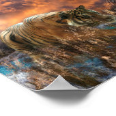 Tiger Stalking WHISPER AUF DEM BREEZE Poster (Ecke)