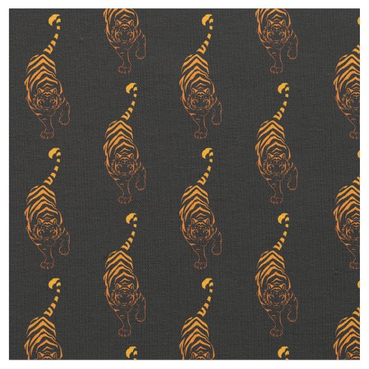 Tiger-Stammes- Anpirschen Stoff (Nahaufnahme)