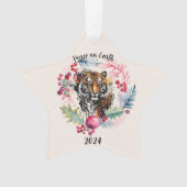 Tiger Star Shaped Acrylic Ornament (Vorderseite)