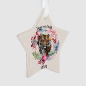 Tiger Star Shaped Acrylic Ornament (Vorderseite)