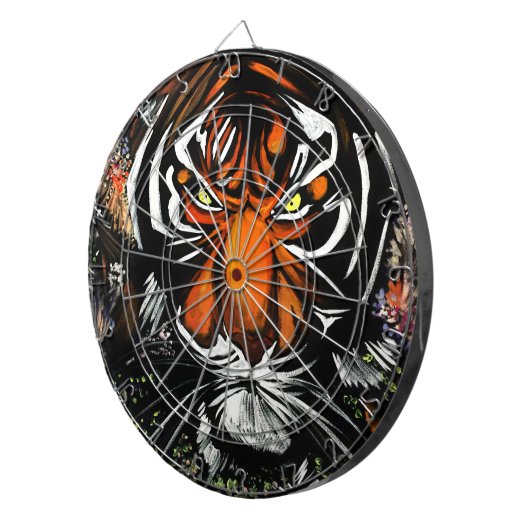 Tiger Stare Dartscheibe (Vorderseite rechts)