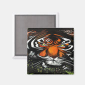 Tiger Stare Magnet (Vorderseite/Rückseite)