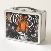 Tiger Stare Metall Brotdose (Vorderseite)