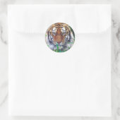 Tiger Stare Runder Aufkleber (Tasche)