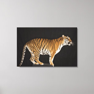 Tiger stehend auf Plattform Leinwanddruck