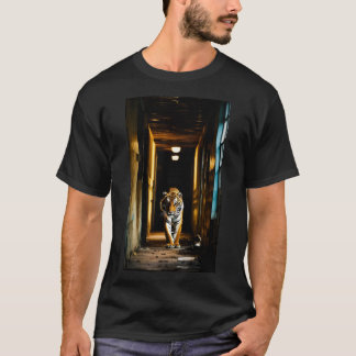 Tiger stehend entworfener T - Shirt