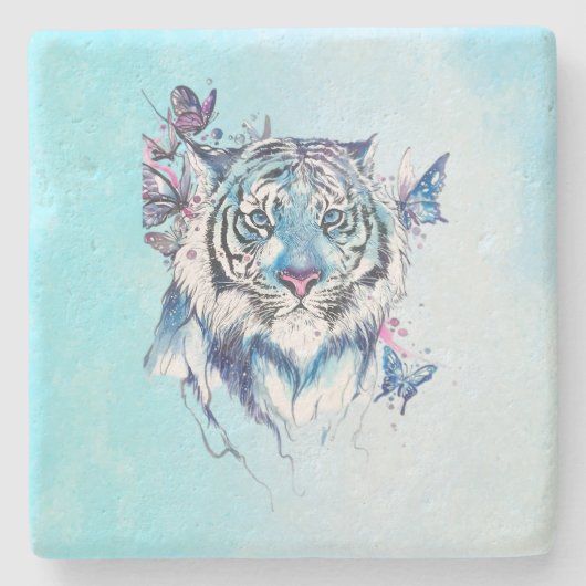 Tiger Steinuntersetzer (Vorderseite)