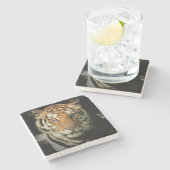 Tiger Steinuntersetzer (Seitenansicht)