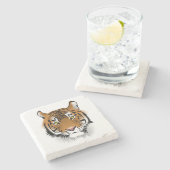 Tiger Steinuntersetzer (Seitenansicht)