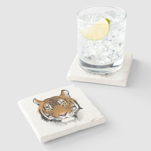 Tiger Steinuntersetzer (Seitenansicht)