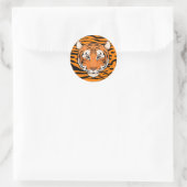 Tiger Sticker (Circle) - gehen Sie wilde Tiger! (Tasche)