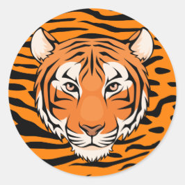 Tiger Sticker (Circle) - gehen Sie wilde Tiger!