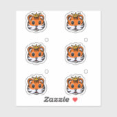 Tiger Stickers Aufkleber (Blatt)