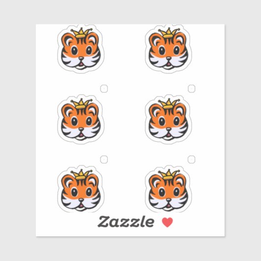 Tiger Stickers Aufkleber (Blatt)