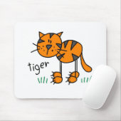 Tiger-Stickfigur-Mauspad Mousepad (Mit Mouse)