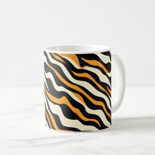 Tiger Stipes Pattern Kaffeetasse (VorderseiteRechts)