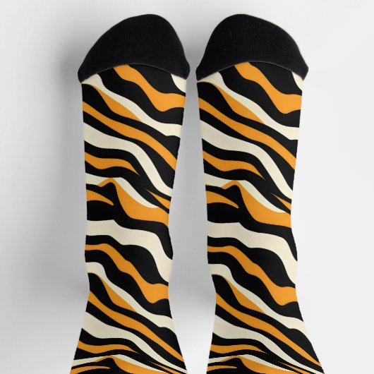 Tiger Stipes Pattern Socken (Oben)